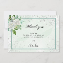 Fotos verdes de cumpleaños con flores tarjeta de a