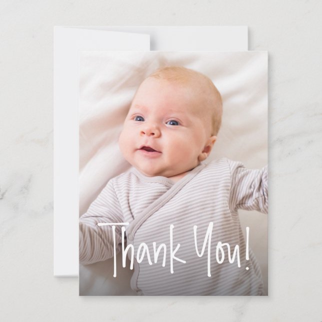 Fotos verticales del anuncio de nacimiento de Baby (Anverso)