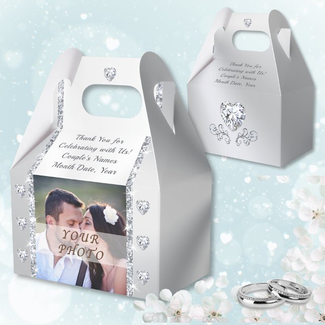 Fotos y cajas de favores de boda personalizadas (Personalized Wedding Favor Boxes. Wedding Favor Bags. Wedding favor ideas. Bridal Shower favors.)