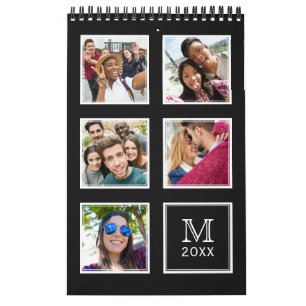 Fotos y calendario del personalizado de monografí