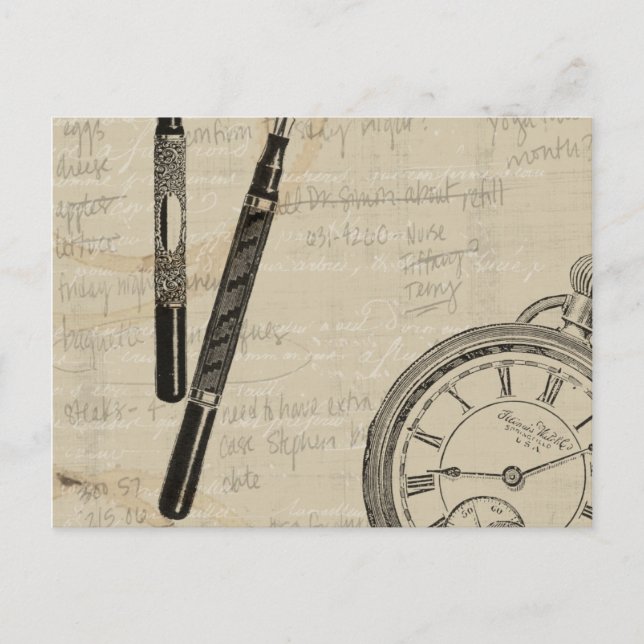 Fountain Pens and Watchface con notas (Anverso)