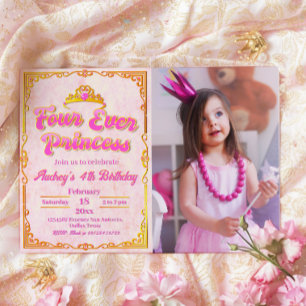 Four Ever Princess - Invitación de cumpleaños para