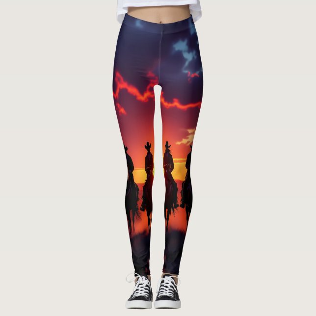 Four Riders at Sunset Leggings Tights (Anverso)