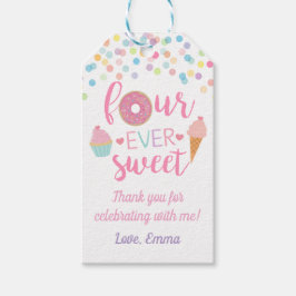 Fourever Sweet Birthday Party Gift Etiqueta