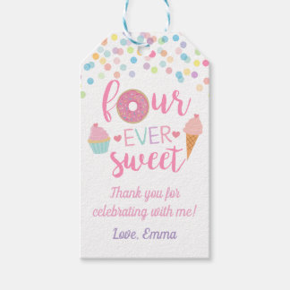Fourever Sweet Birthday Party Gift Etiqueta