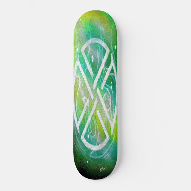 Fourleaf sigil skateboard (Anverso)