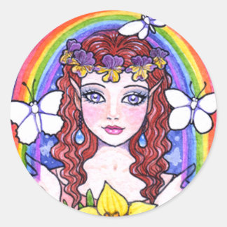 Fower Fairy Rainbow Pegatinas por Ann Howard