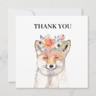 Fox acuarela Naranja Brown Wildlife Art Animal