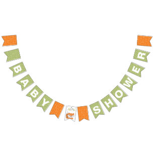 Fox Baby Shower del arbolado que golpea banderas