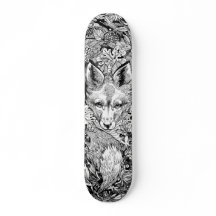 Fox blanca y negra + Skateboard Skate Decks natura
