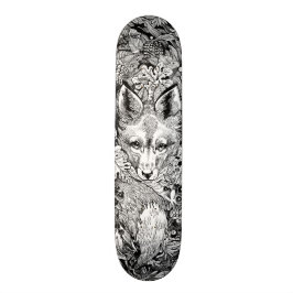 Fox blanca y negra + Skateboard Skate Decks natura