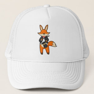 Fox como mago con varita mágica y Gorra
