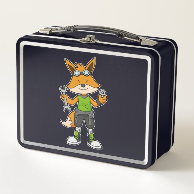 Fox como mecánico con llave y tuerca (Anverso)