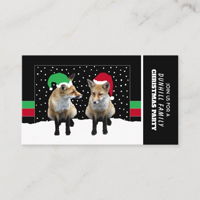 Fox cubs, Navidades Fiesta Ticket Invitación (Anverso)