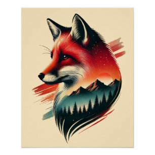 Fox de Espíritu Salvaje - Poster artístico inspira