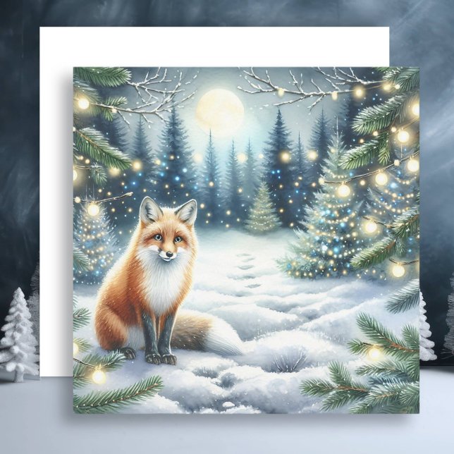Fox de Invierno en un caprichoso Navidad forestal (Subido por el creador)