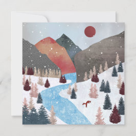 Fox de la caza de invierno