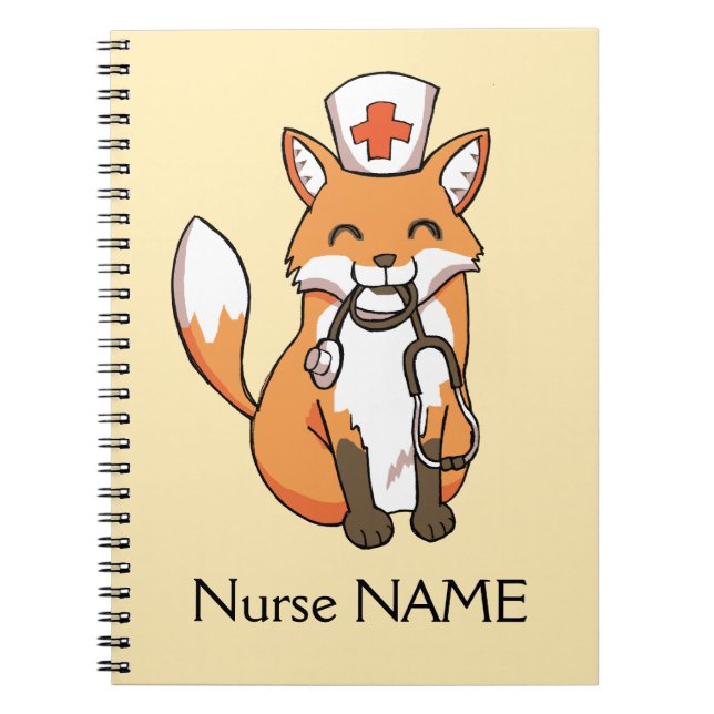 Fox de la enfermera que dibuja el cuaderno (Frente)