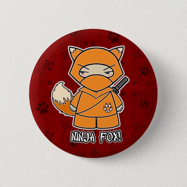 ¡Fox de Ninja! En botón rojo (Anverso)
