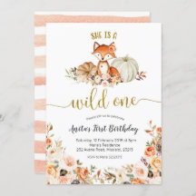 Fox de Otoño Es una invitación salvaje de un cumpl