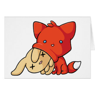 Fox de SCHLUP que come el conejo