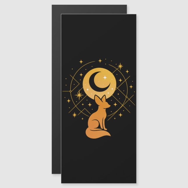 Fox del Desierto Celeste - Luna y Estrellas Cósmic (Anverso/Reverso)