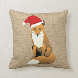 Fox del navidad en la falsa almohada de la
