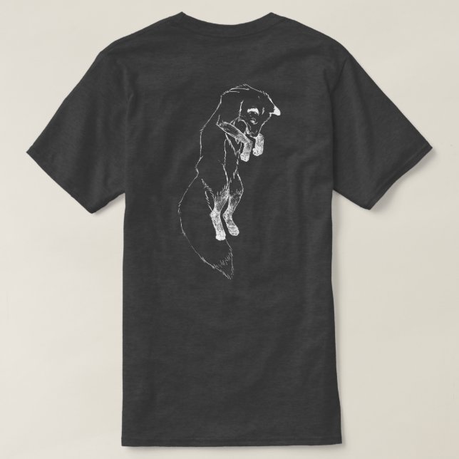 Fox "del salto" que salta la camiseta para hombre (Reverso del diseño)