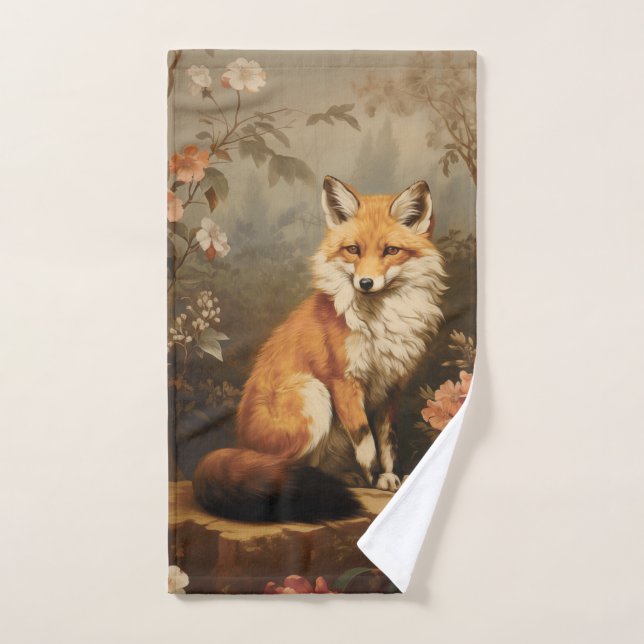 Fox en el bosque moody Victoriano (Toalla de mano)
