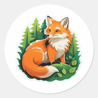 Fox en el Pegatina Forestal