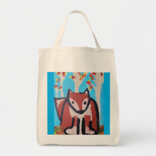 Fox en la bolsa de la tota de los bosques