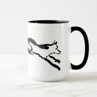Fox en la taza del funcionamiento