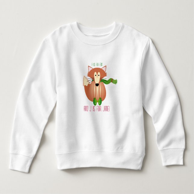 Fox en Mittens Kids Sweater (Anverso)