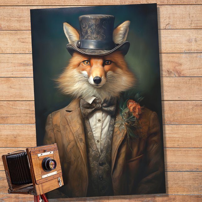 Fox en traje y Gorra 3 Papel de desconfianza (Subido por el creador)