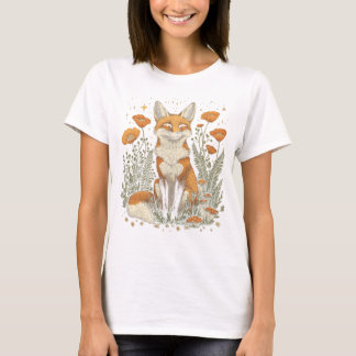 Fox entre la camiseta de Wildflowers