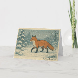 Fox japonesa - Tarjeta de Navidades