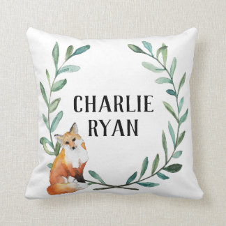 Fox personalizado del arbolado y almohada de la