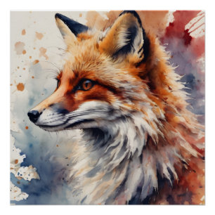 Fox roja no 5 Poster brillante