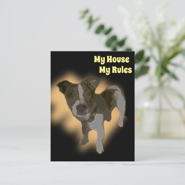 Fox Terrier Acuarela, Tarjeta Postal (Anverso de pie)