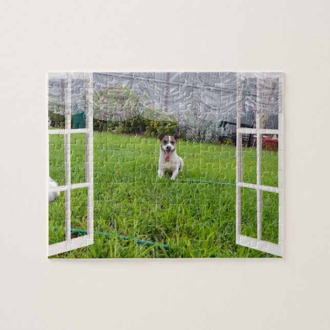 Fox Terrier Come Play, rompecabezas (Horizontal)