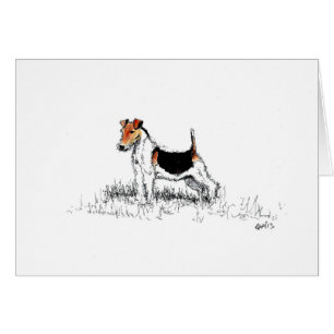 Fox Terrier de pie orgulloso