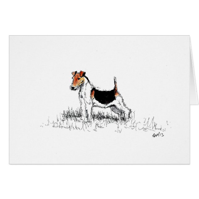 Fox Terrier de pie orgulloso (Anverso (Horizontal))