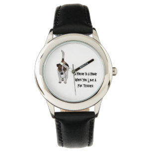 Fox Terrier, El Amor Es Logo, El Reloj De Cuero In