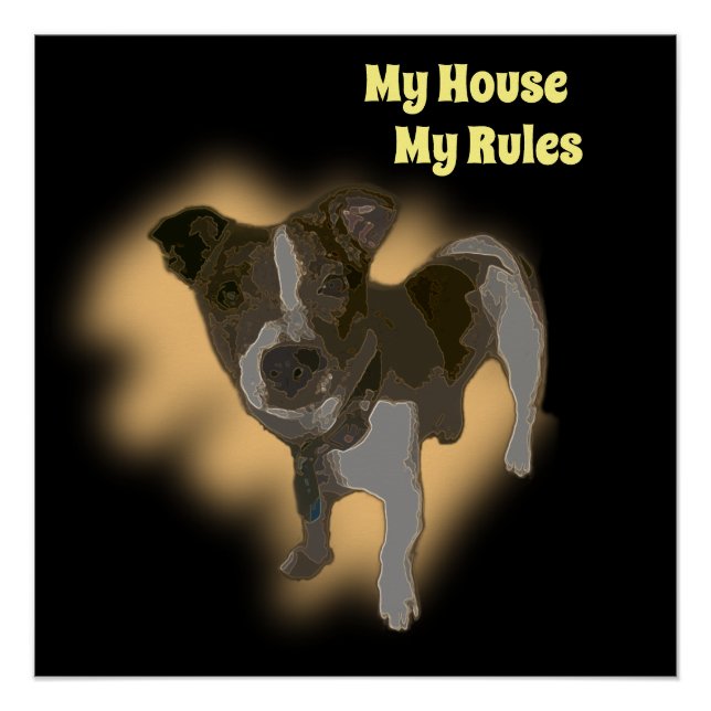 Fox Terrier Watercolor, Poster (Anverso)