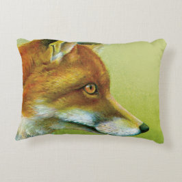 Fox, una pintura artística fina tirando almohada