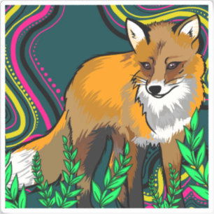 Fox Vinyl Pegatina