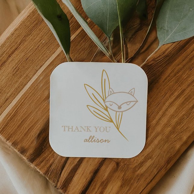 Fox Woodland Fairytale Favor Pegatina (Fox Woodland Fairytale Favor Sticker)