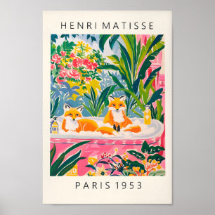 Foxes En Bañera, Impresión De Arte, Graciosa Vanid