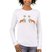 Foxes & Topiaries camisa de manga larga