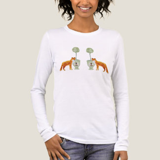 Foxes & Topiaries camisa de manga larga